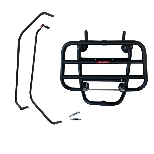 Lambretta Front Luggage Car. Fold - Side protectors Black - G